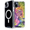 Neon Rainbow Cheetah with Rose by Sheena Pike iPhone 14 Plus MagSafe Case