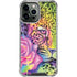 Neon Rainbow Cheetah with Rose by Sheena Pike iPhone 14 Pro Max Clear Case