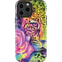 Neon Rainbow Cheetah with Rose by Sheena Pike iPhone 14 Pro Max Impact Case