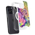 Neon Rainbow Cheetah with Rose by Sheena Pike iPhone 14 Pro Max MagSafe Case