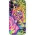 Neon Rainbow Cheetah with Rose by Sheena Pike iPhone 14 Pro Max Skin