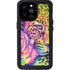 Neon Rainbow Cheetah with Rose by Sheena Pike iPhone 14 Pro Max Waterproof Case