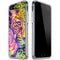 Neon Rainbow Cheetah with Rose by Sheena Pike iPhone SE (2nd & 3rd Gen) Clear Case