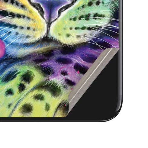 Neon Rainbow Cheetah with Rose by Sheena Pike iPhone SE (2nd & 3rd Gen) Skin