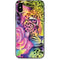 Neon Rainbow Cheetah with Rose by Sheena Pike iPhone X Skin