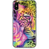 Neon Rainbow Cheetah with Rose by Sheena Pike iPhone XS Skin