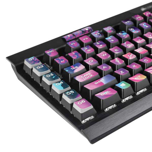 Neon Rainbow Cheetah with Rose by Sheena Pike K95 RGB PLATINUM Mechanical Gaming Keyboard Skin