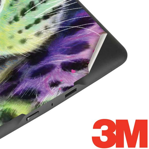 Neon Rainbow Cheetah with Rose by Sheena Pike Amazon Kindle Skin