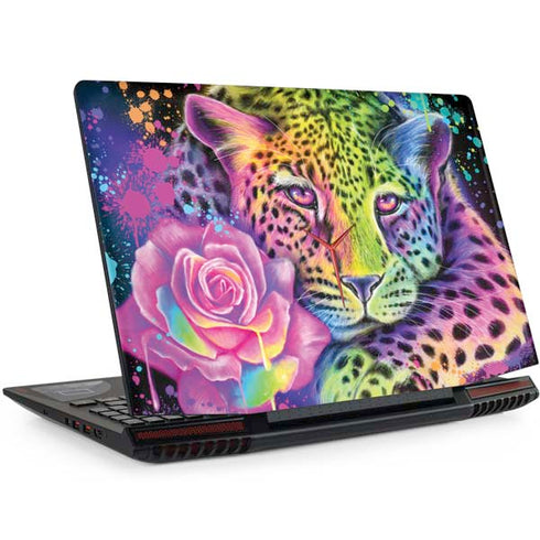 Neon Rainbow Cheetah with Rose by Sheena Pike Legion Y720 Skin