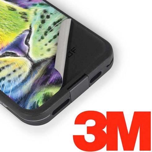 Neon Rainbow Cheetah with Rose by Sheena Pike LifeProof Fre iPhone Skin