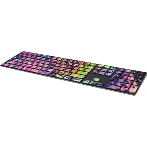 Neon Rainbow Cheetah with Rose by Sheena Pike Magic Keyboard with Numeric Keypad Skin