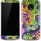 Neon Rainbow Cheetah with Rose by Sheena Pike Moto G6 Skin