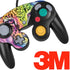 Neon Rainbow Cheetah with Rose by Sheena Pike Nintendo GameCube Controller Skin