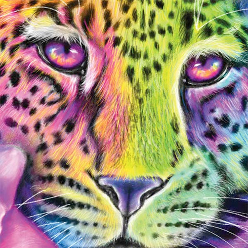 Neon Rainbow Cheetah with Rose by Sheena Pike Otterbox Commuter Galaxy Skin