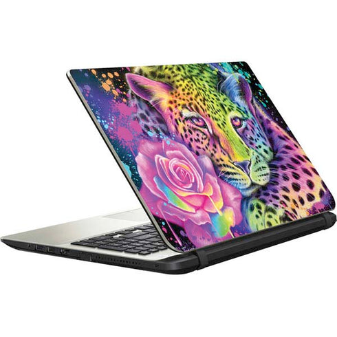 Neon Rainbow Cheetah with Rose by Sheena Pike Satellite L50-B / S50-B Skin