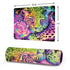 Neon Rainbow Cheetah with Rose by Sheena Pike Gaming Mouse Pad