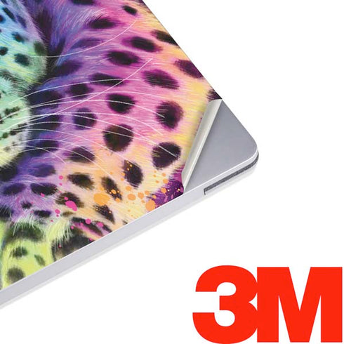 Neon Rainbow Cheetah with Rose by Sheena Pike Surface Laptop 3 13.5in Skin