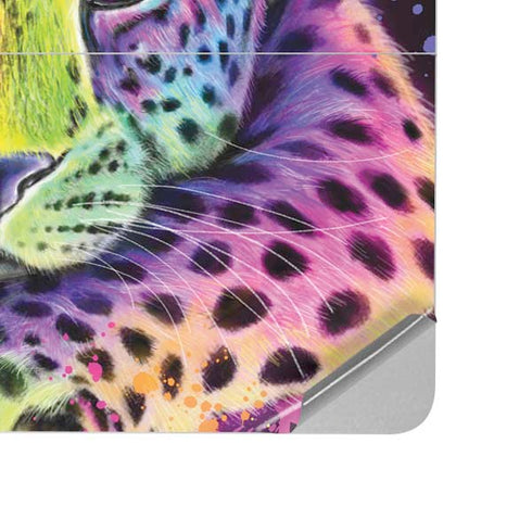 Neon Rainbow Cheetah with Rose by Sheena Pike Surface Laptop Studio Skin
