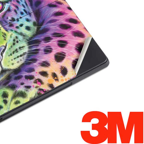 Neon Rainbow Cheetah with Rose by Sheena Pike Surface Pro 7 Skin
