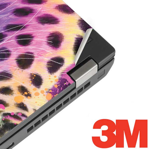 Neon Rainbow Cheetah with Rose by Sheena Pike Lenovo ThinkPad Skin