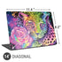 Neon Rainbow Cheetah with Rose by Sheena Pike Universal Laptop 14in (11.4 x 8.2in) Skin