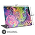 Neon Rainbow Cheetah with Rose by Sheena Pike Universal Laptop 16in (13 x 9.4in) Skin