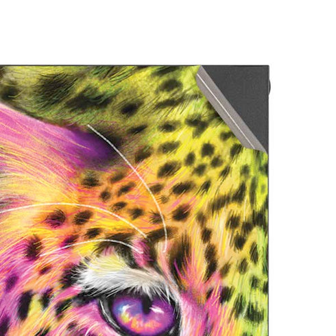 Neon Rainbow Cheetah with Rose by Sheena Pike Xbox Series X Console Skin