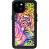 Neon Rainbow Cheetah with Rose by Sheena Pike iPhone 15 Plus Waterproof Case