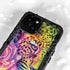 Neon Rainbow Cheetah with Rose by Sheena Pike iPhone 15 Plus Waterproof Case