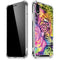 Neon Rainbow Cheetah with Rose by Sheena Pike iPhone XR Clear Case