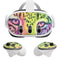 Neon Rainbow Cheetah with Rose by Sheena Pike Meta Quest 3 Skin