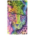 Neon Rainbow Cheetah with Rose by Sheena Pike PS5 Slim Disk Console Skin
