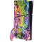 Neon Rainbow Cheetah with Rose by Sheena Pike PS5 Slim Digital Edition Bundle Skin