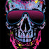 Liquid Blue Neon Skull with Glasses Nintendo 2DS XL (2017) Skin