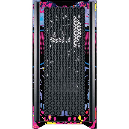 Liquid Blue Neon Skull with Glasses Corsair 4000D Tempered Glass Mid-Tower ATX Case Skin