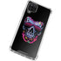 Liquid Blue Neon Skull with Glasses Galaxy A12 Clear Case