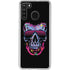 Liquid Blue Neon Skull with Glasses Galaxy A21 Clear Case