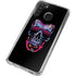 Liquid Blue Neon Skull with Glasses Galaxy A21 Clear Case