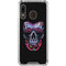 Liquid Blue Neon Skull with Glasses Galaxy A30 Clear Case