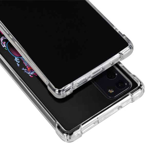 Liquid Blue Neon Skull with Glasses Galaxy Note20 5G Clear Case