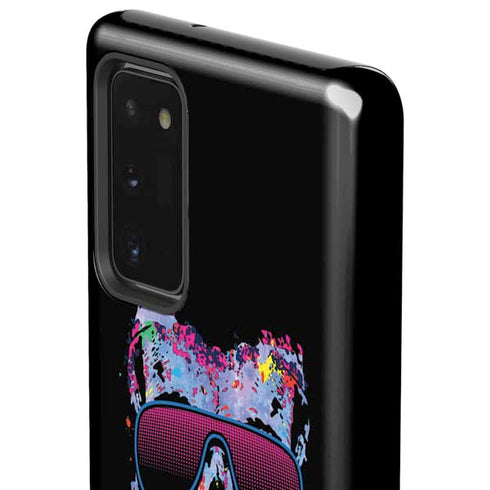 Liquid Blue Neon Skull with Glasses Galaxy Note20 5G Pro Case
