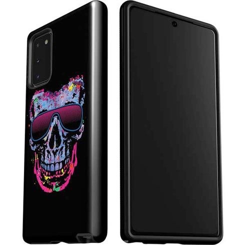 Liquid Blue Neon Skull with Glasses Galaxy Note20 5G Pro Case