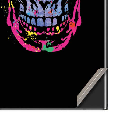 Liquid Blue Neon Skull with Glasses Galaxy Note20 Ultra 5G Skin