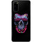 Liquid Blue Neon Skull with Glasses Galaxy S20 Skin