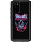 Liquid Blue Neon Skull with Glasses Galaxy S20 Waterproof Case