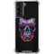 Liquid Blue Neon Skull with Glasses Galaxy S21 5G Clear Case