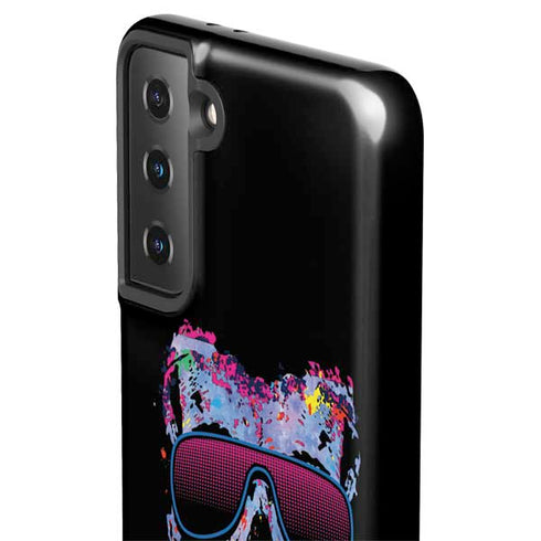 Liquid Blue Neon Skull with Glasses Galaxy S21 Plus 5G Pro Case
