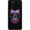 Liquid Blue Neon Skull with Glasses Galaxy S22 Skin