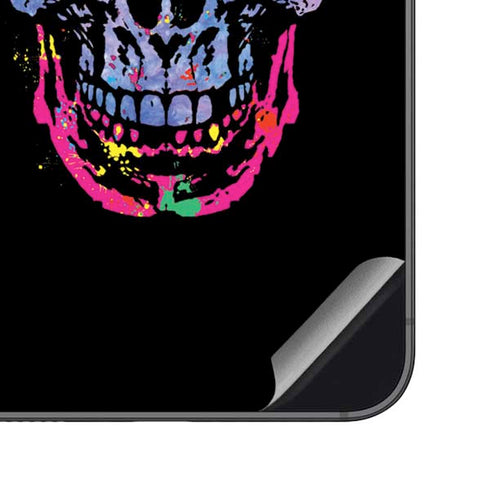 Liquid Blue Neon Skull with Glasses Galaxy S23 FE Skin