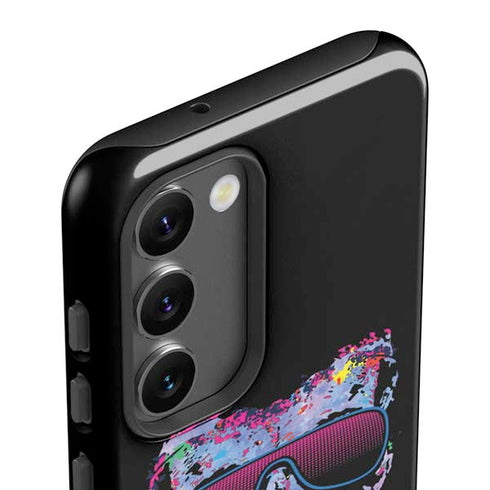 Liquid Blue Neon Skull with Glasses Galaxy S23 Plus Pro Case
